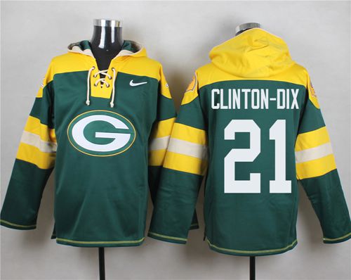 Nike Packers #21 Ha Ha Clinton-Dix Green Player Pullover NFL Hoodie - Click Image to Close